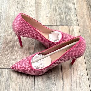Elegant Pink Rhinestone Stilettos
